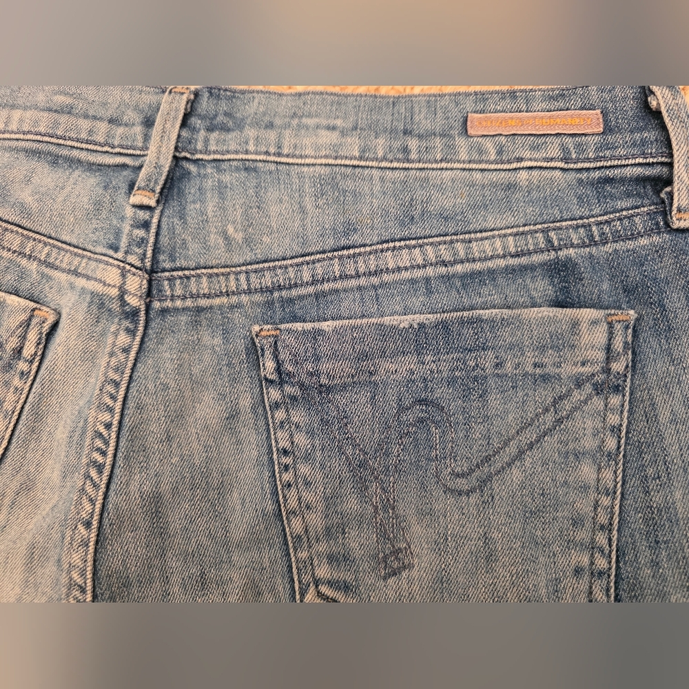 Citizens of Humanity Blue Denim Cut Off Shorts - Picture 6 of 8